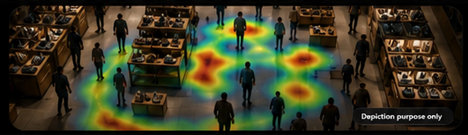Retail environment with customer behaviour heatmaps
